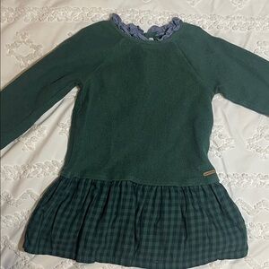 Laranjinha Green Kids Long Sleeve Dress Size 4A